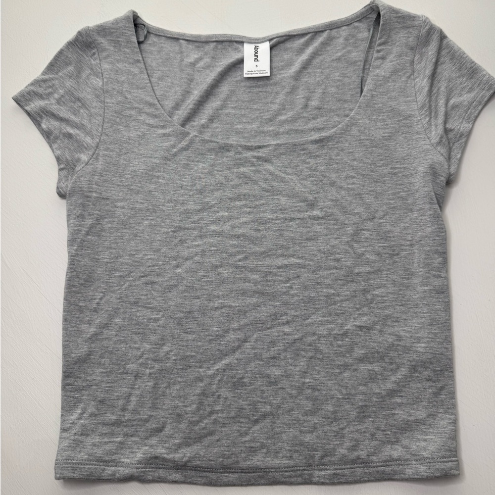 Abound Light Gray Short Sleeve Top